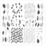 CjS-270 - A Crunch With Every Step |  Steel Nail Art Stamping Plate