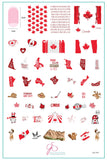 Canada Day (CjS-257) Steel Nail Art Stamping Plate