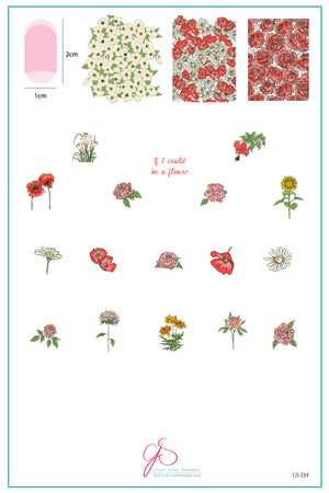 CJS-284 - If I Could be a Flower | Clear Jelly Stamping Plate