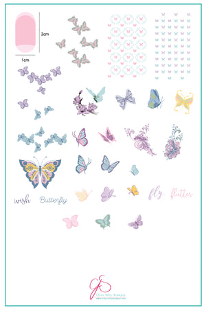 Butterfly Wishes (CjS-80) Steel Stamping Plate