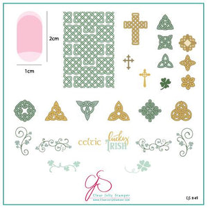 CjSH-49 - Celtic Charm  |  Steel Nail Art Stamping Plate