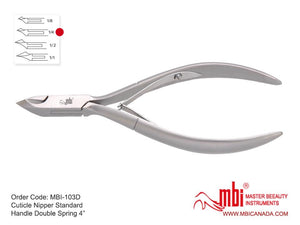 MBI-103D 1/4 Jaw Cuticle Nipper with Double Spring