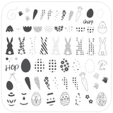 CjS-288 - Patterned Spring - Four |  Clear Jelly Stamping Plate