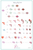 CjSV-34 Patterned Valentines   | Clear Jelly Stamping Plate