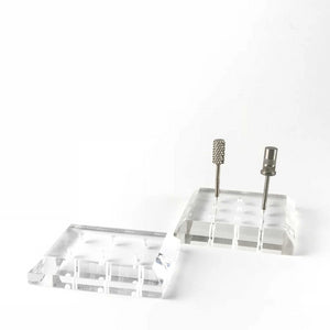 Solid Acrylic Bit Stand - 6 or 9 Holes