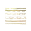 Self Adhesive Pattern Line Decals Striping Tape in Metallic Gold or Silver